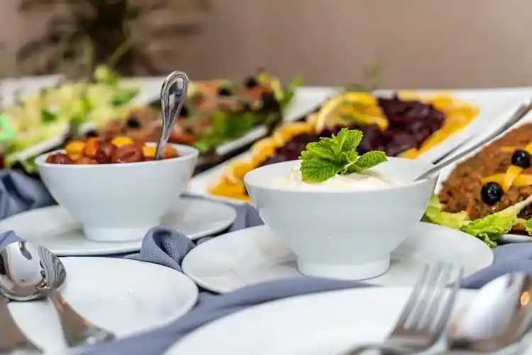 Starters and salads served at Votre Table